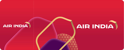 Reverse of the boarding pass with Vista graphics on red