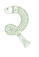 Mithila-style fish letterform study
