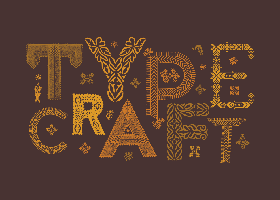 Typecraft Initiative wordmark on a dark brown field