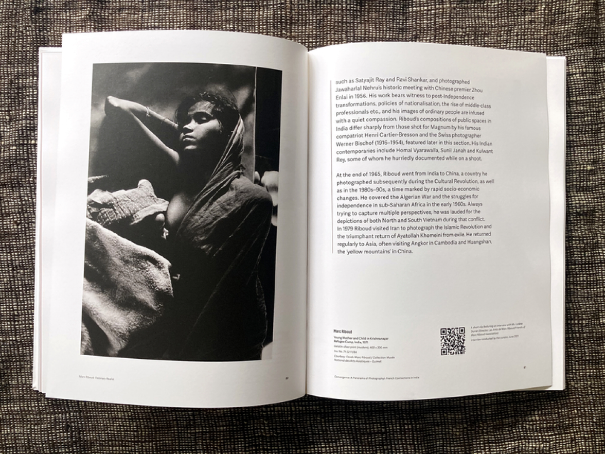 Open Convergence spread with a full-bleed archival portrait
